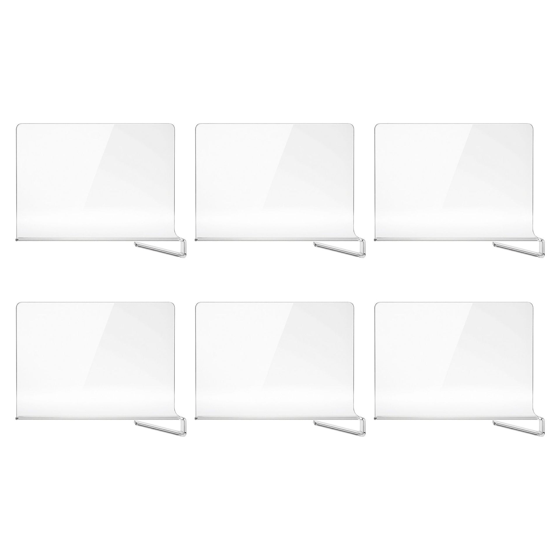Artiss 6 Pack Closet Organizers and Storage Clear Shelf Dividers Artiss