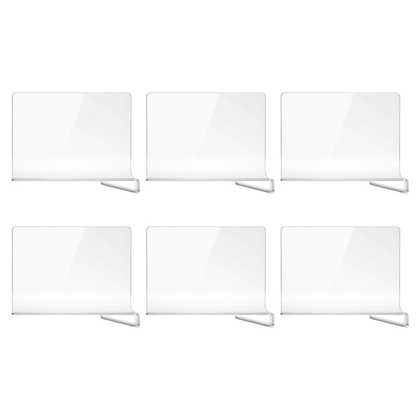 Artiss 6 Pack Closet Organizers and Storage Clear Shelf Dividers Artiss