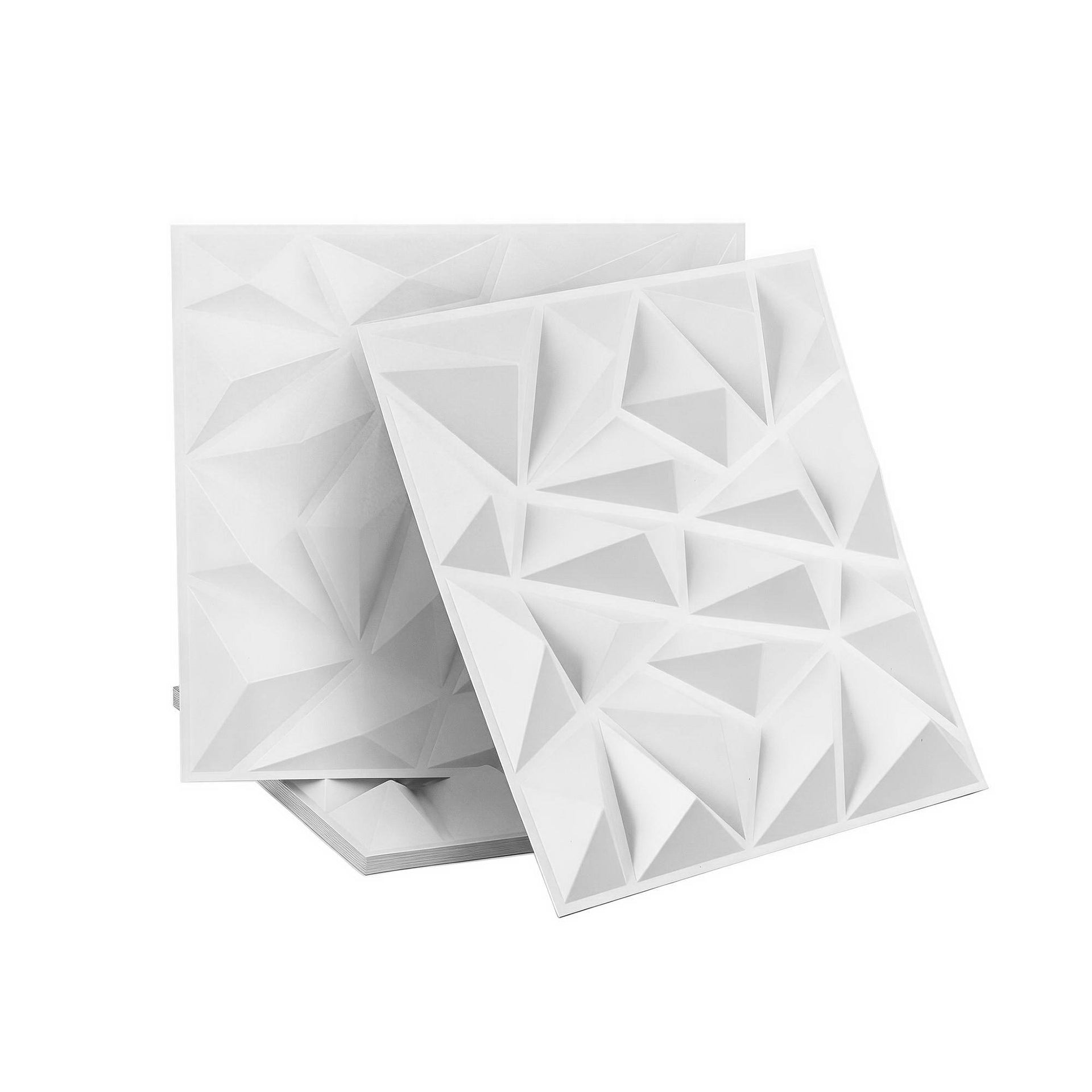 Artiss 3D Wall Panels Diamond PVC Decorative Panels 50x50cm Set of 15 Feature Wall Awezingly