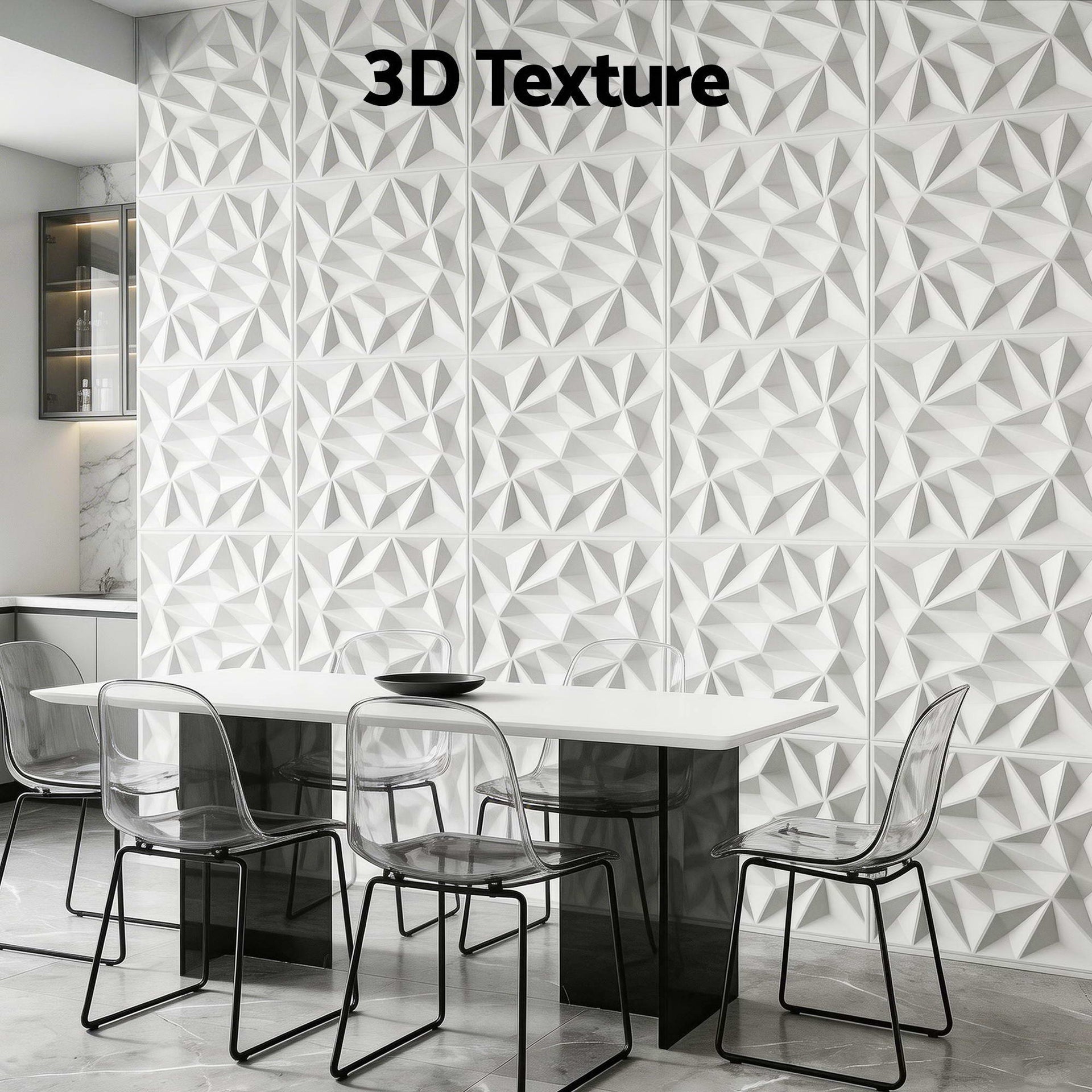 Artiss 3D Wall Panels Diamond PVC Decorative Panels 50x50cm Set of 15 Feature Wall Awezingly