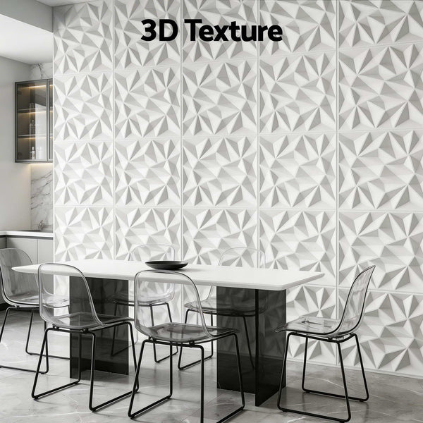 Artiss 3D Wall Panels Diamond PVC Decorative Panels 50x50cm Set of 15 Feature Wall Awezingly