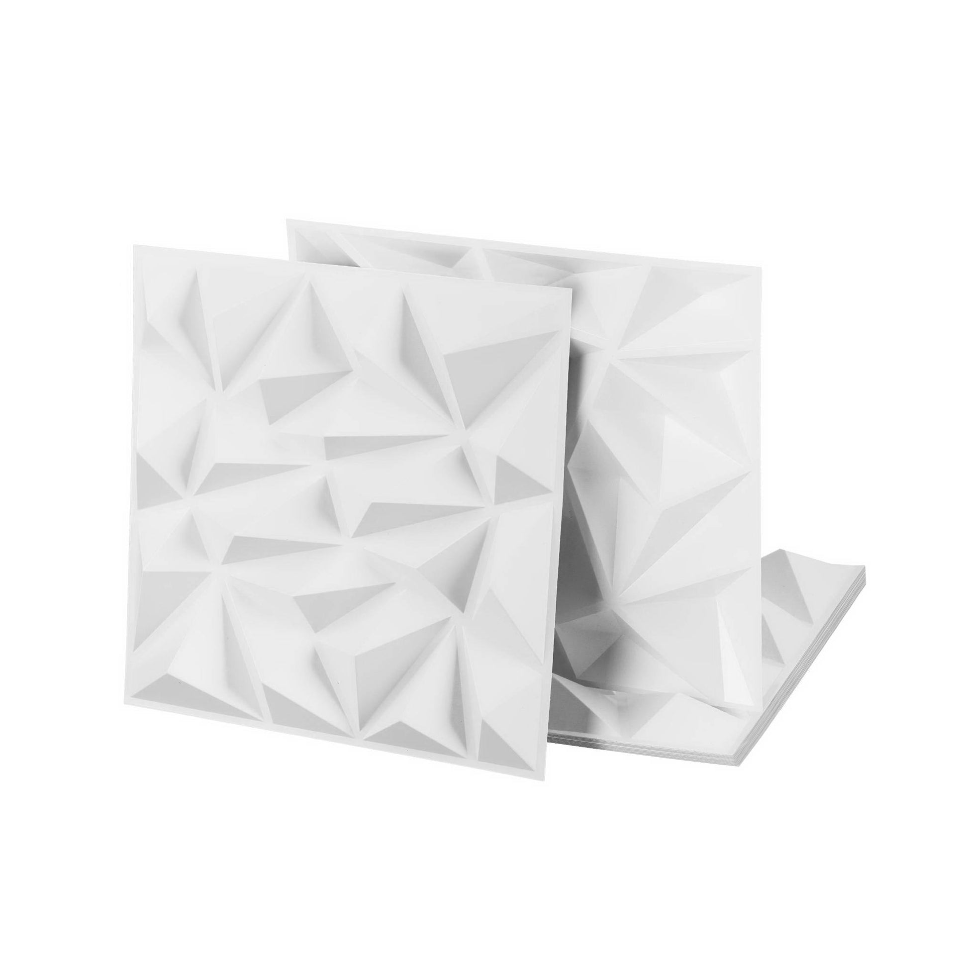 Artiss 3D Wall Panels Diamond PVC Decorative Panels 50x50cm Set of 15 Feature Wall Awezingly