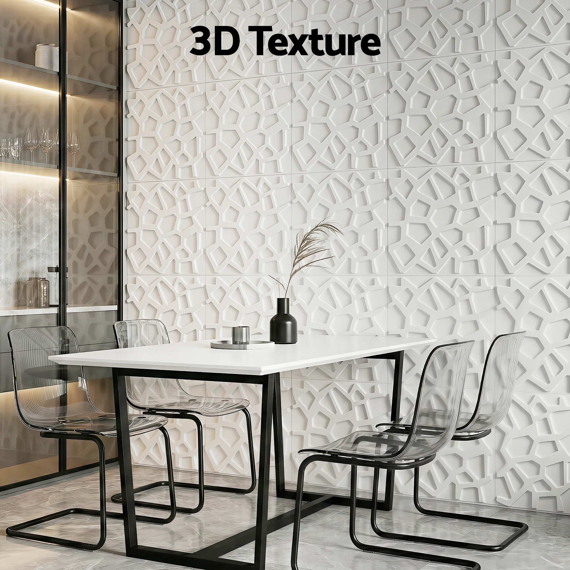 Artiss 3D Wall Panels PVC Decorative Panels 50x50cm Set of 15 Feature Wall Poly Awezingly