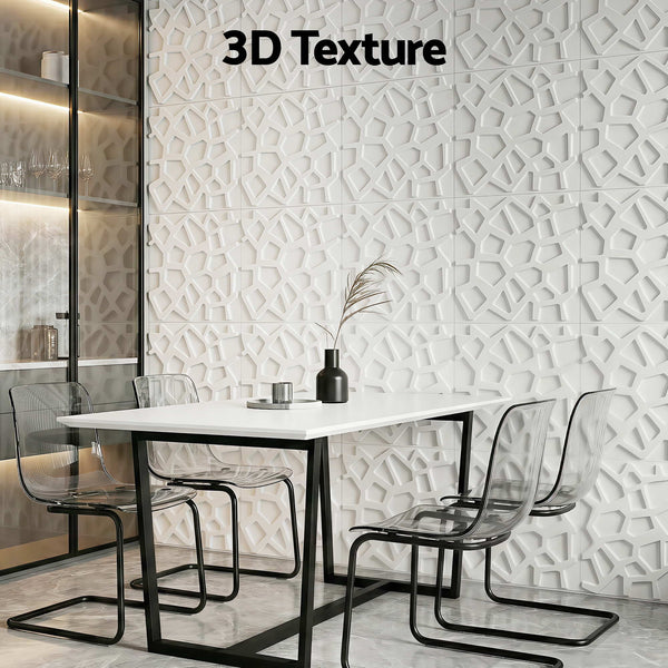 Artiss 3D Wall Panels PVC Decorative Panels 50x50cm Set of 15 Feature Wall Poly Awezingly