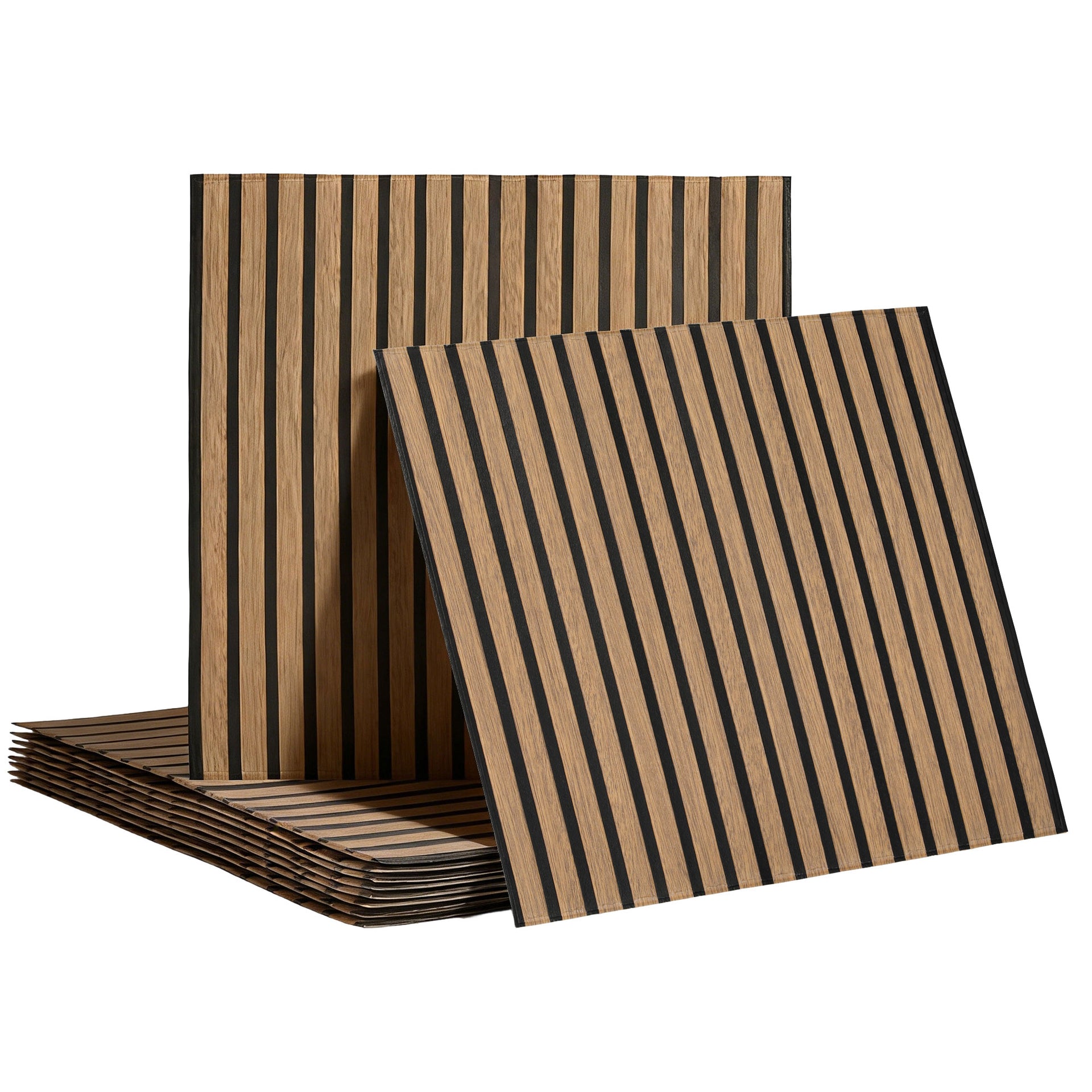 Artiss 10PCS Peel and Stick Wall Panels Tiles 68X68CM Self Adhesive for Home Office Studio Brown Awezingly