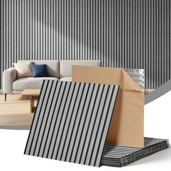 Artiss 10PCS Peel and Stick Wall Panels Tiles 68X68CM Self Adhesive for Home Office Studio Grey Awezingly