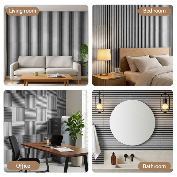 Artiss 10PCS Peel and Stick Wall Panels Tiles 68X68CM Self Adhesive for Home Office Studio Grey Awezingly