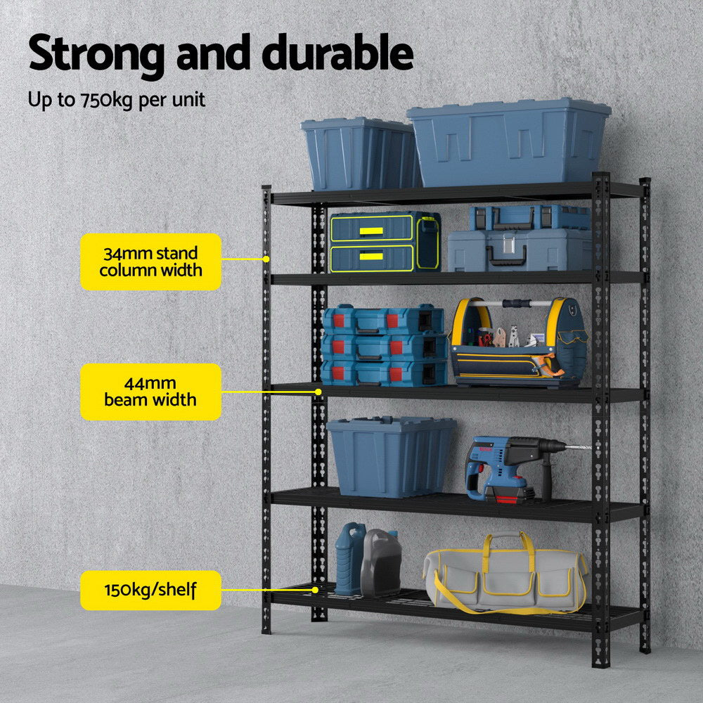 1.8MX1.2M Giantz Garage Shelving Warehouse Rack Awezingly