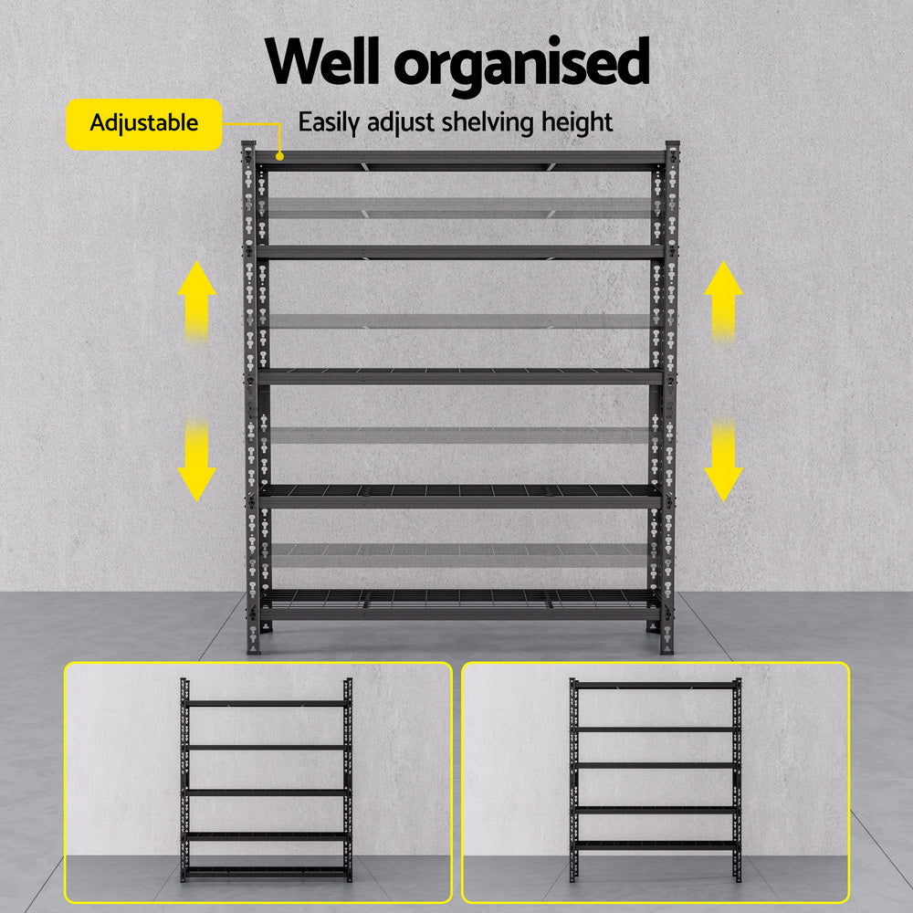 5 x 1.8M Giantz Garage Shelving Warehouse Rack Awezingly