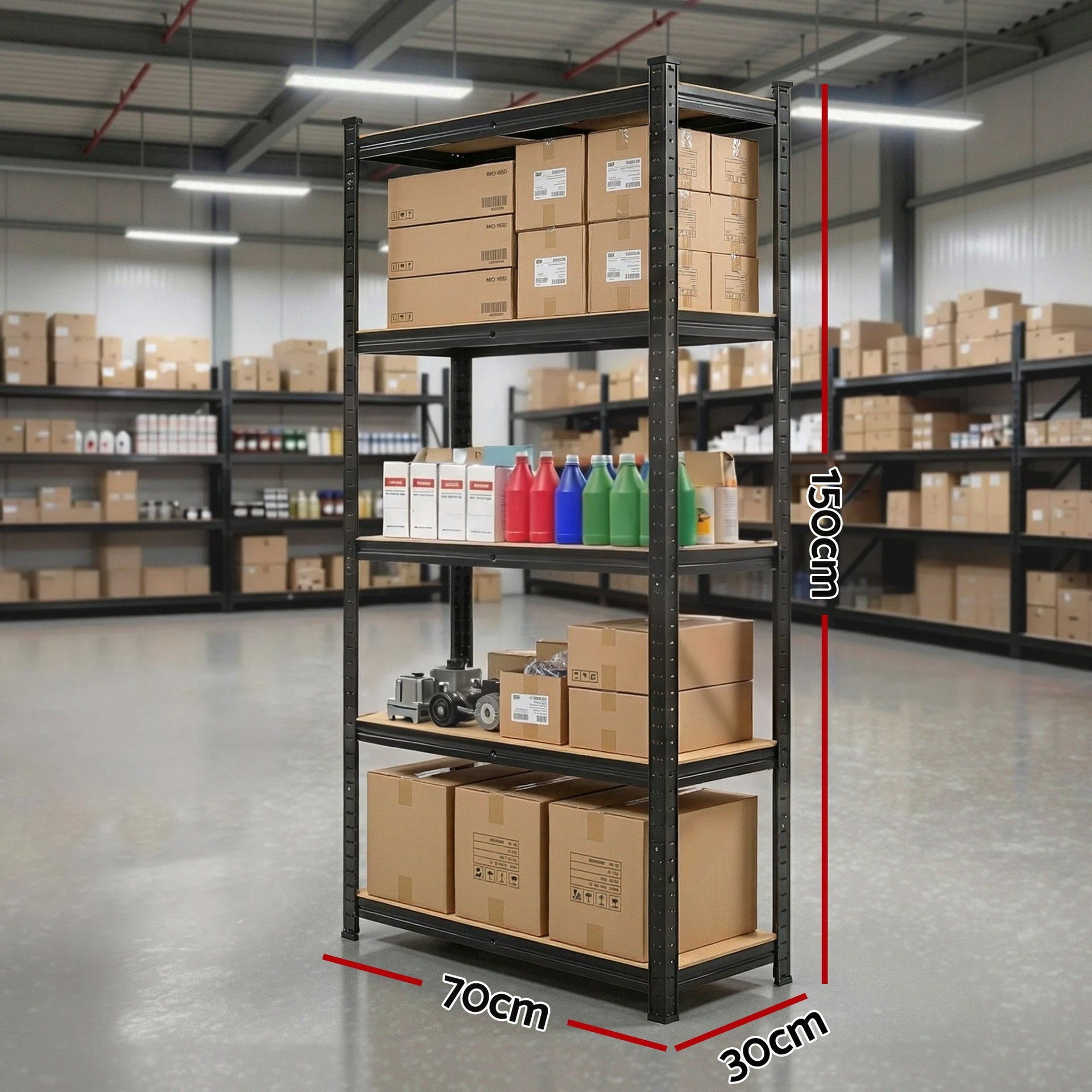 Giantz Garage Shelving 1.5X0.7m Warehouse Shelves Storage Rack Pallet Racking Awezingly