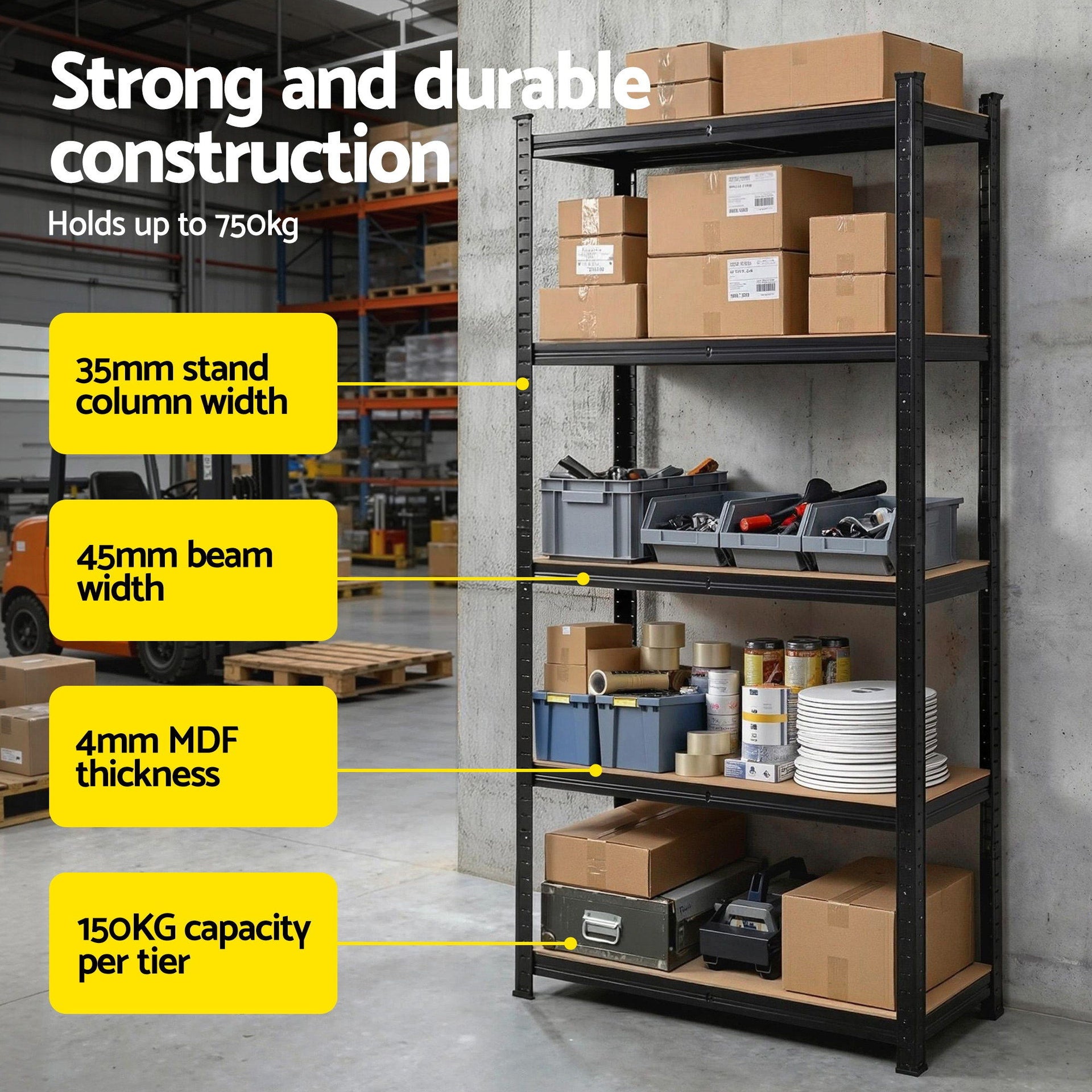 Giantz Garage Shelving 1.5X0.7m Warehouse Shelves Storage Rack Pallet Racking Awezingly