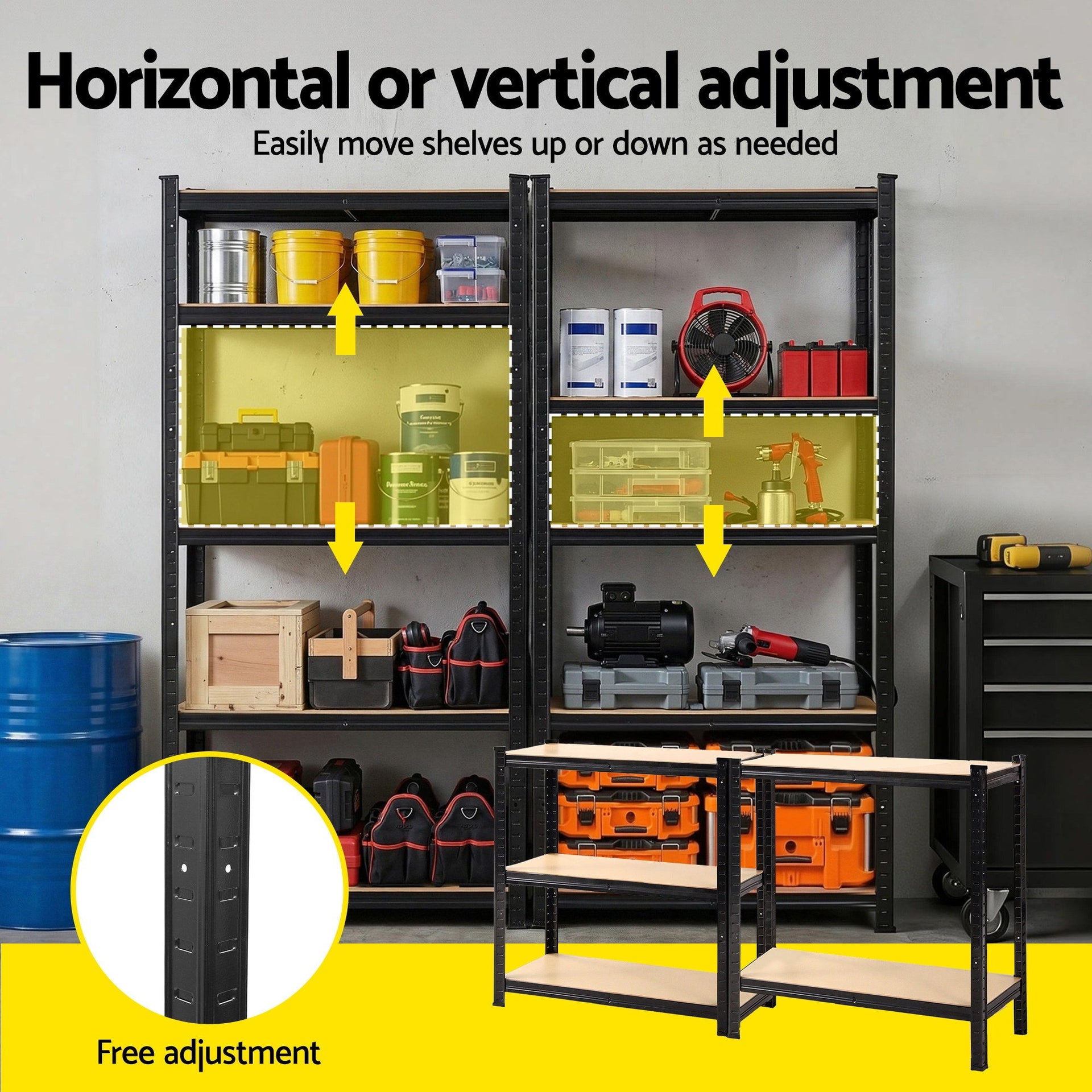 Giantz Garage Shelving 1.5X0.7m Warehouse Shelves Storage Rack Pallet Racking Awezingly