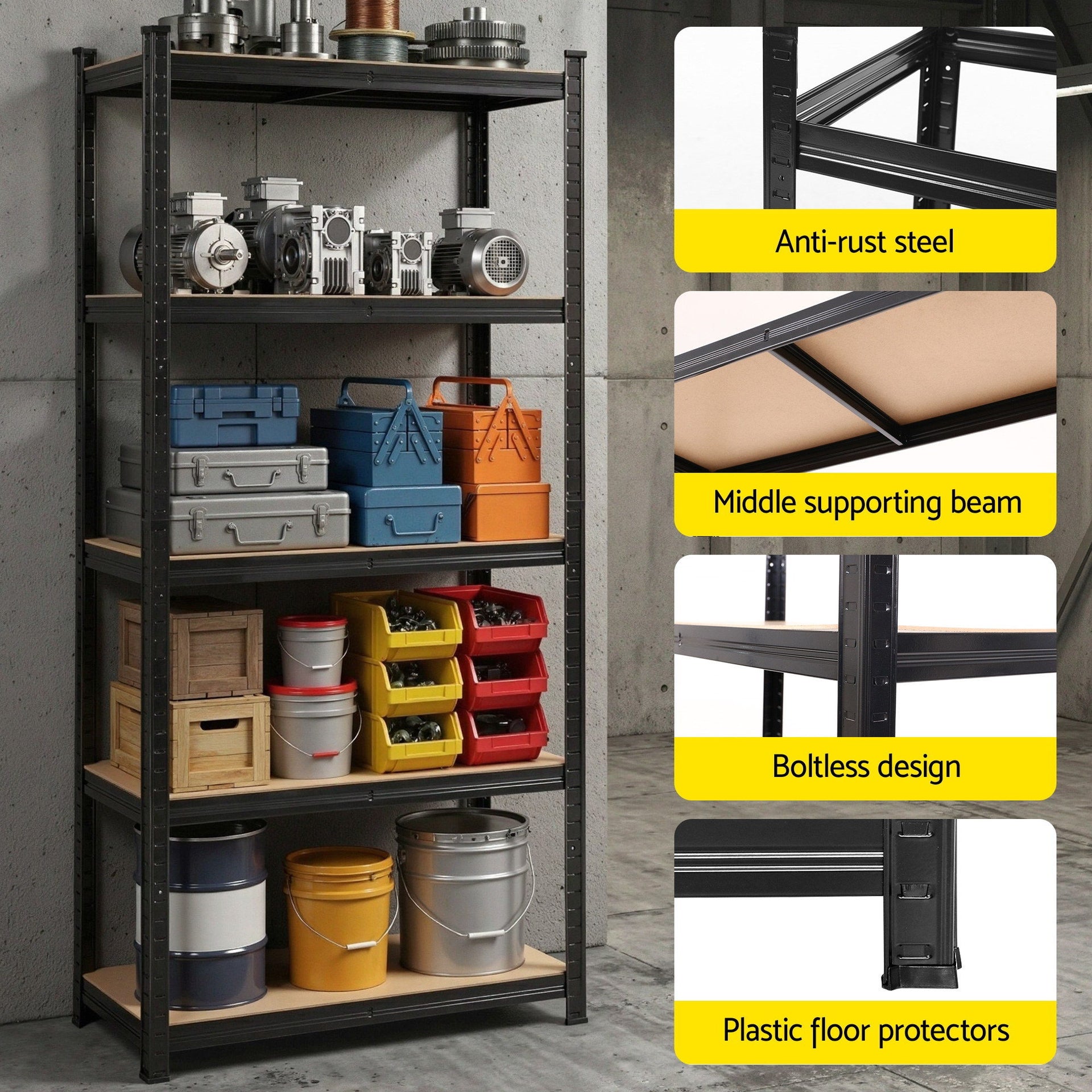Giantz Garage Shelving 1.5X0.7m Warehouse Shelves Storage Rack Pallet Racking Awezingly