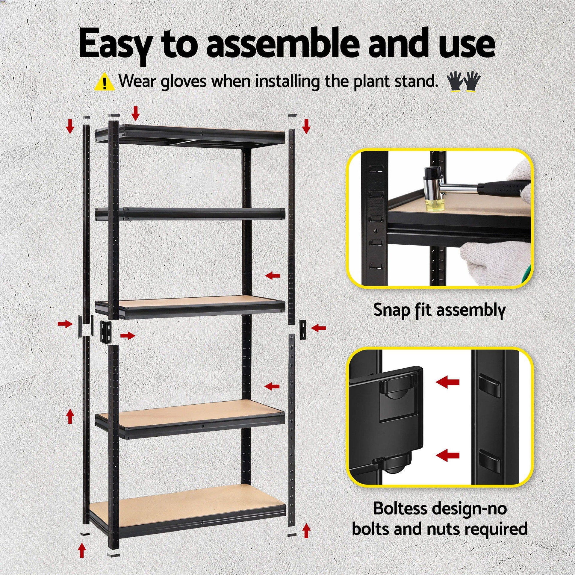 Giantz Garage Shelving 1.5X0.7m Warehouse Shelves Storage Rack Pallet Racking Awezingly