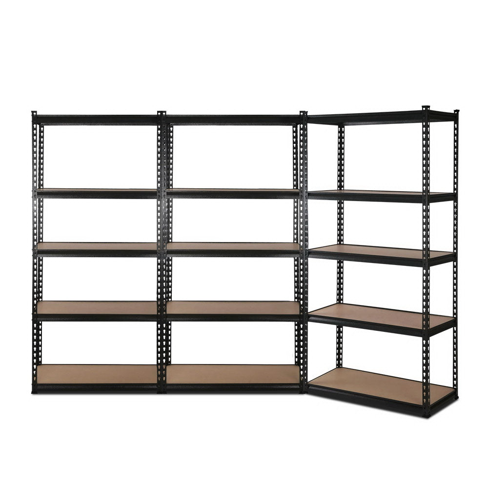 Giantz 3x1.8M Garage Shelving Warehouse Rack Pallet Racking Storage Shelve Black Giantz