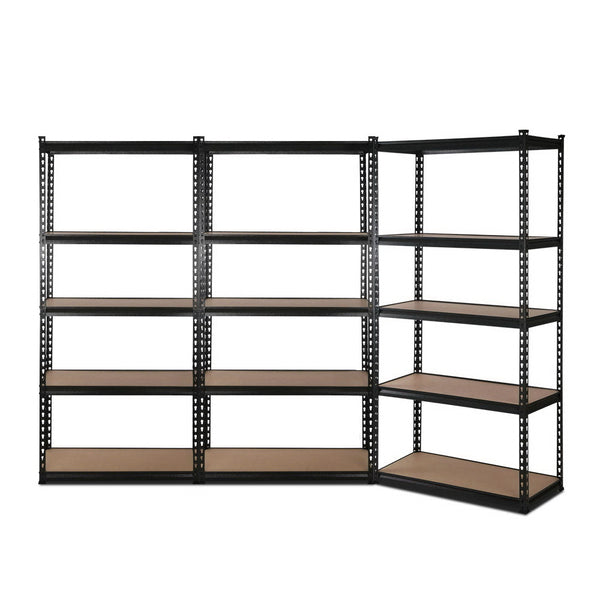 Giantz 3x1.8M Garage Shelving Warehouse Rack Pallet Racking Storage Shelve Black Giantz