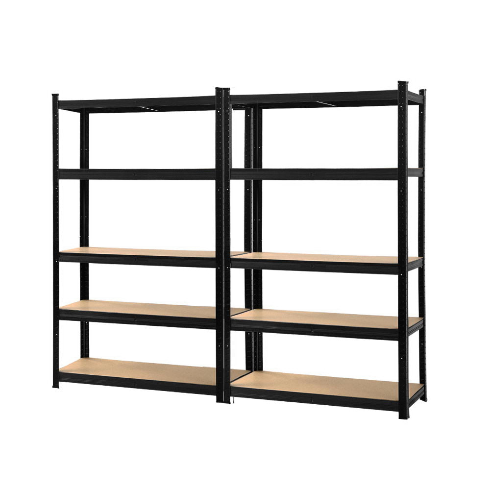 Giantz 2x1.8M Garage Shelving Warehouse Rack Pallet Racking Storage Shelf Black Giantz