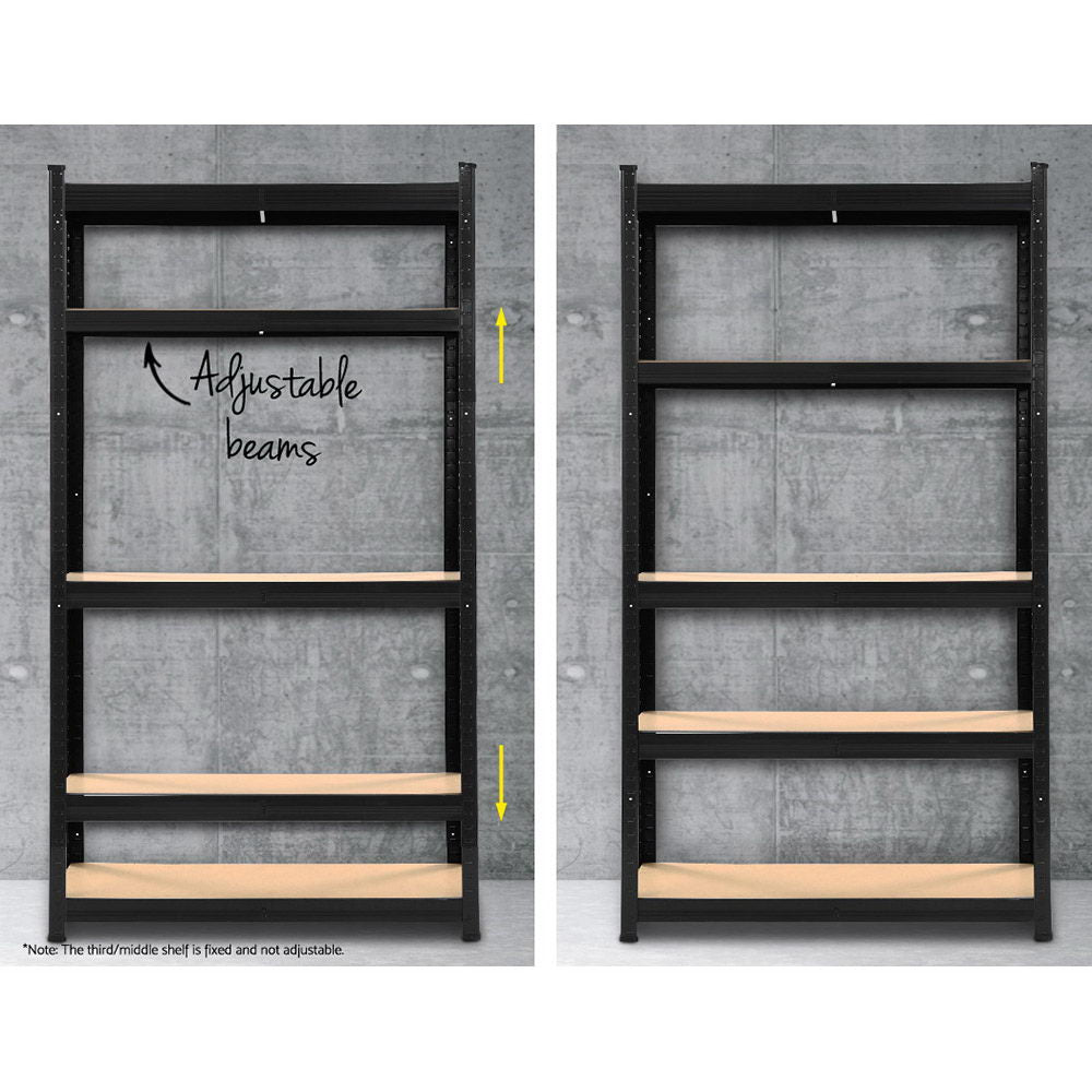 Giantz 3x1.8M Garage Shelving Warehouse Rack Pallet Racking Storage Shelf Black Giantz