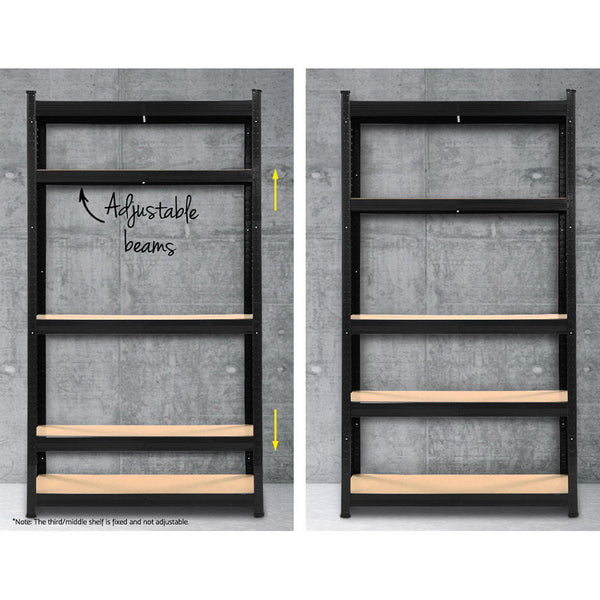 Giantz 3x1.8M Garage Shelving Warehouse Rack Pallet Racking Storage Shelf Black Giantz