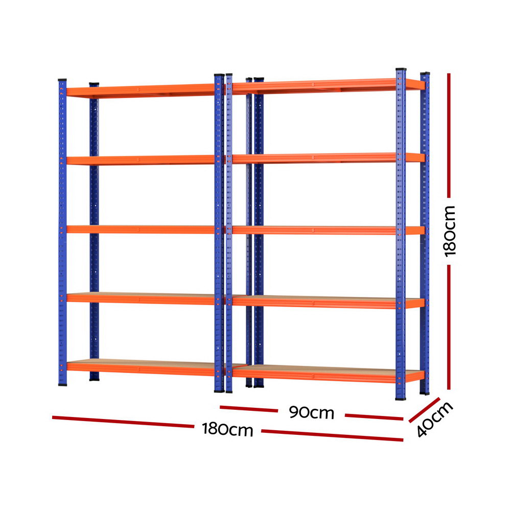 2 x 1.8M Giantz Garage Shelving Warehouse Rack Awezingly