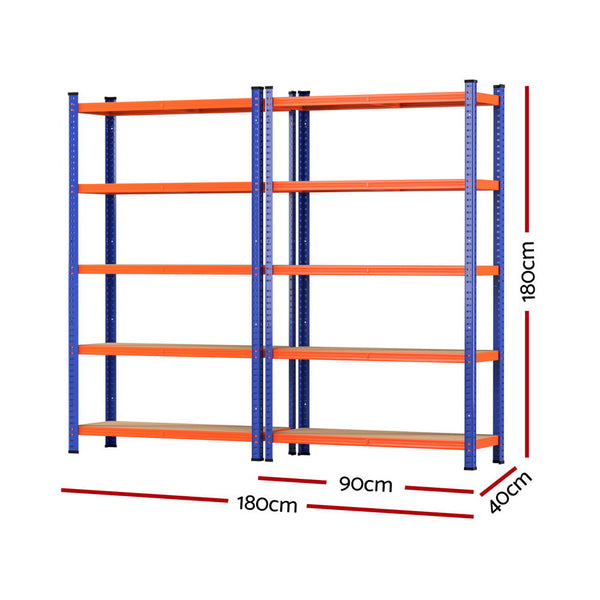2 x 1.8M Giantz Garage Shelving Warehouse Rack Awezingly
