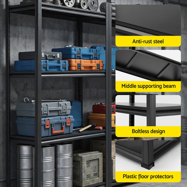 Giantz Garage Shelving 1.8X0.9m Warehouse Rack Storage Shelves Workshop Racks Steel Awezingly