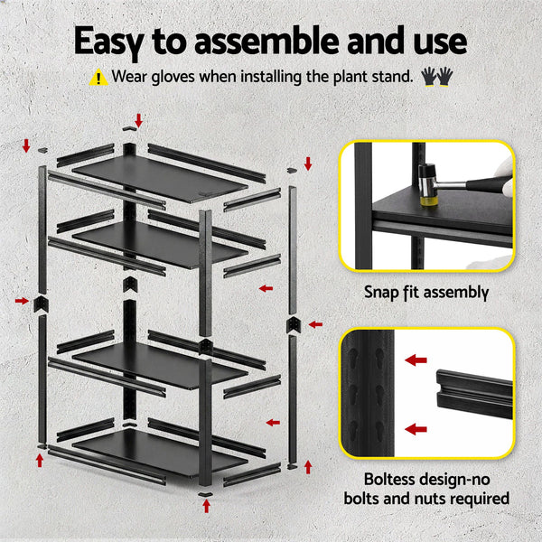 Giantz Garage Shelving 1.8X1.8m Warehouse Rack Storage Shelves Workshop Racks Steel Awezingly