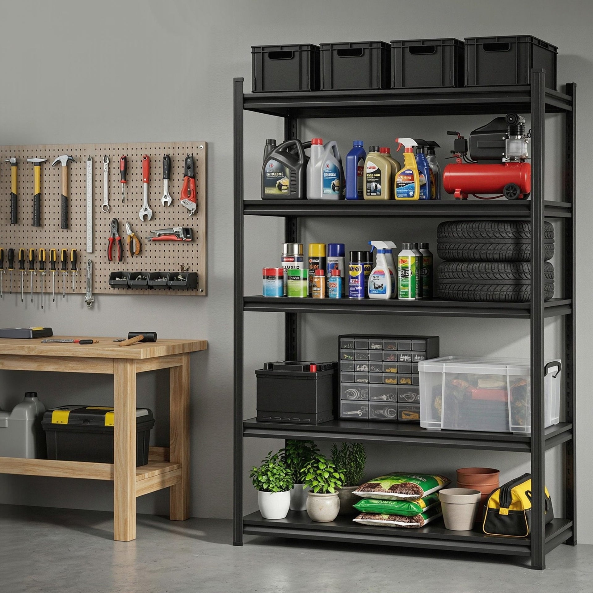 Giantz Garage Shelving 1.8X1.2m Warehouse Rack Storage Shelves Workshop Racks Steel Awezingly