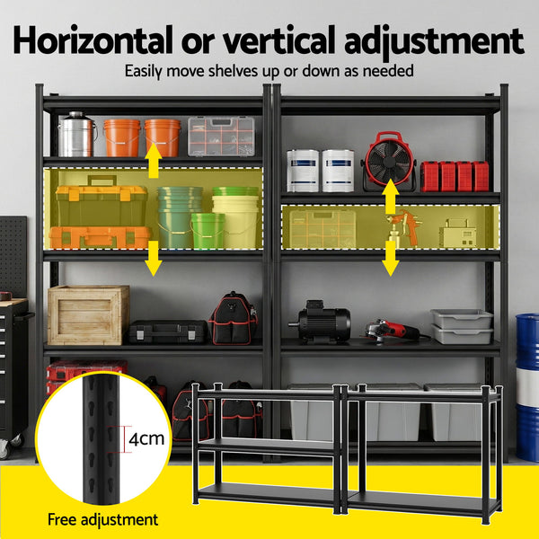 Giantz Garage Shelving 1.8X1.2m Warehouse Rack Storage Shelves Workshop Racks Steel Awezingly