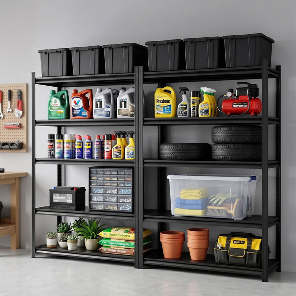 Giantz Garage Shelving 2.4X1.8m Warehouse Rack Storage Shelves Workshop Racks Steel Awezingly