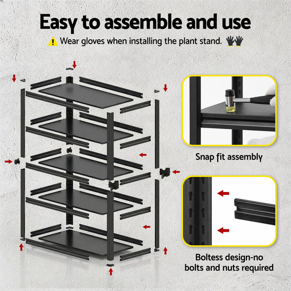 Giantz Garage Shelving 2.4X1.8m Warehouse Rack Storage Shelves Workshop Racks Steel Awezingly