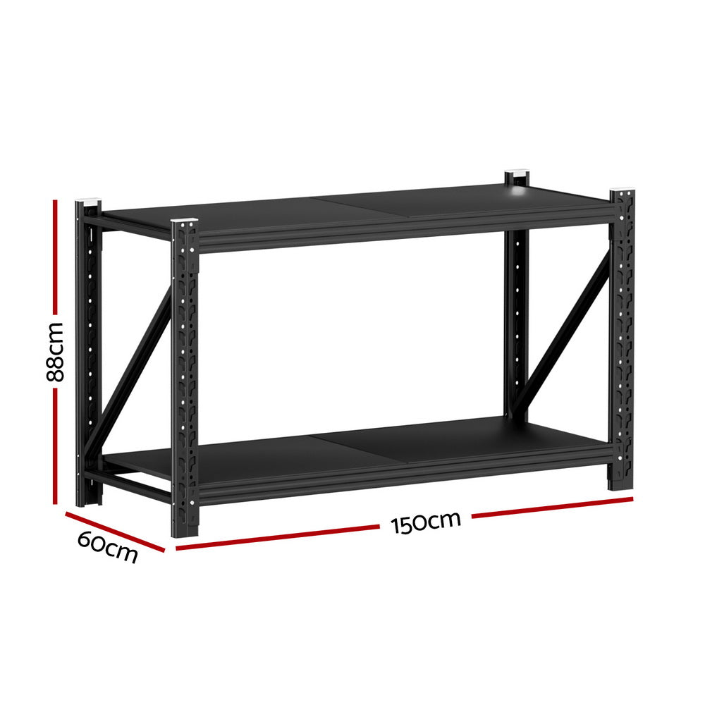 Giantz 2x 0.9M Garage Shelving Workbench Warehouse Rack Awezingly