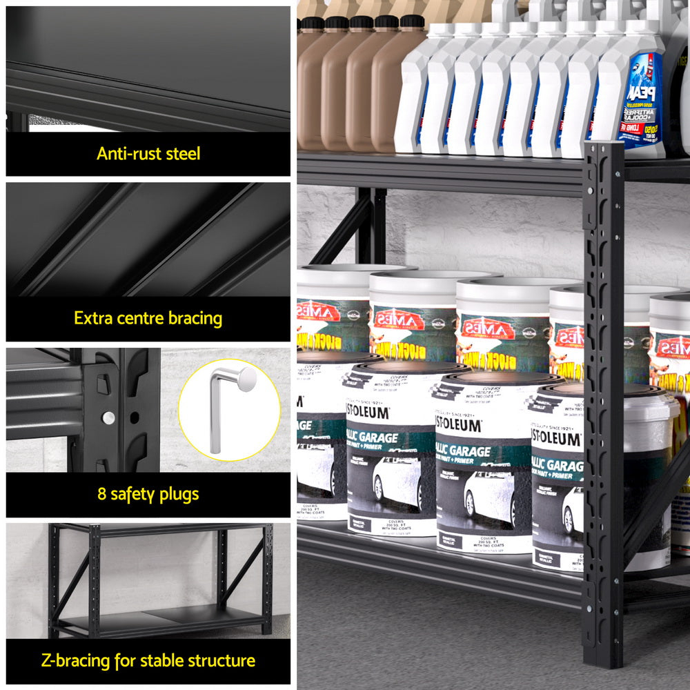 Giantz 2x 0.9M Garage Shelving Workbench Warehouse Rack Awezingly