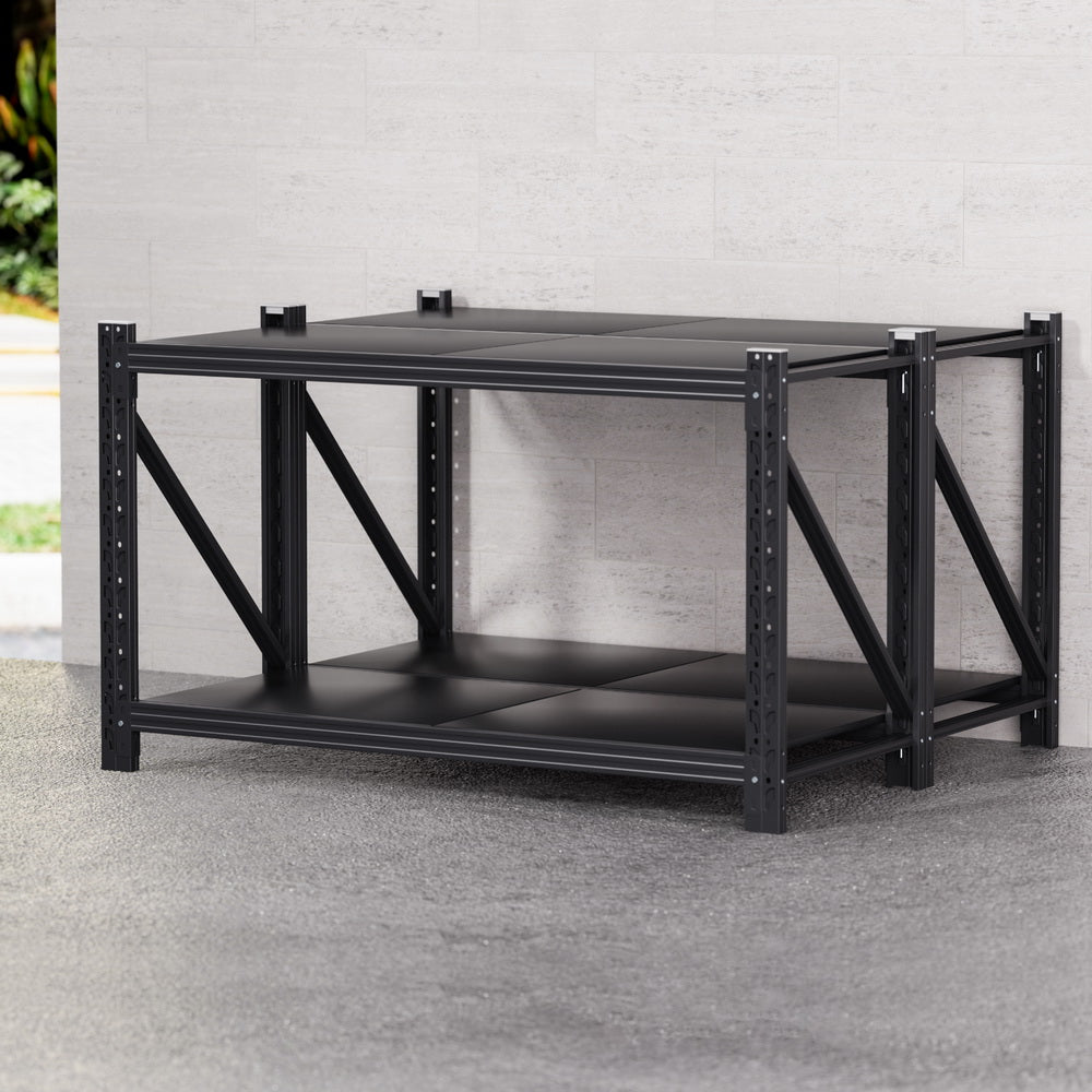 Giantz 2x 0.9M Garage Shelving Workbench Warehouse Rack Awezingly