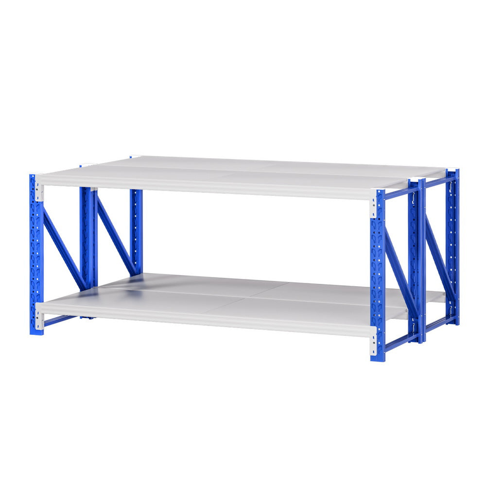 Giantz 2x 0.9M Garage Shelving Workbench Warehouse Rack Awezingly