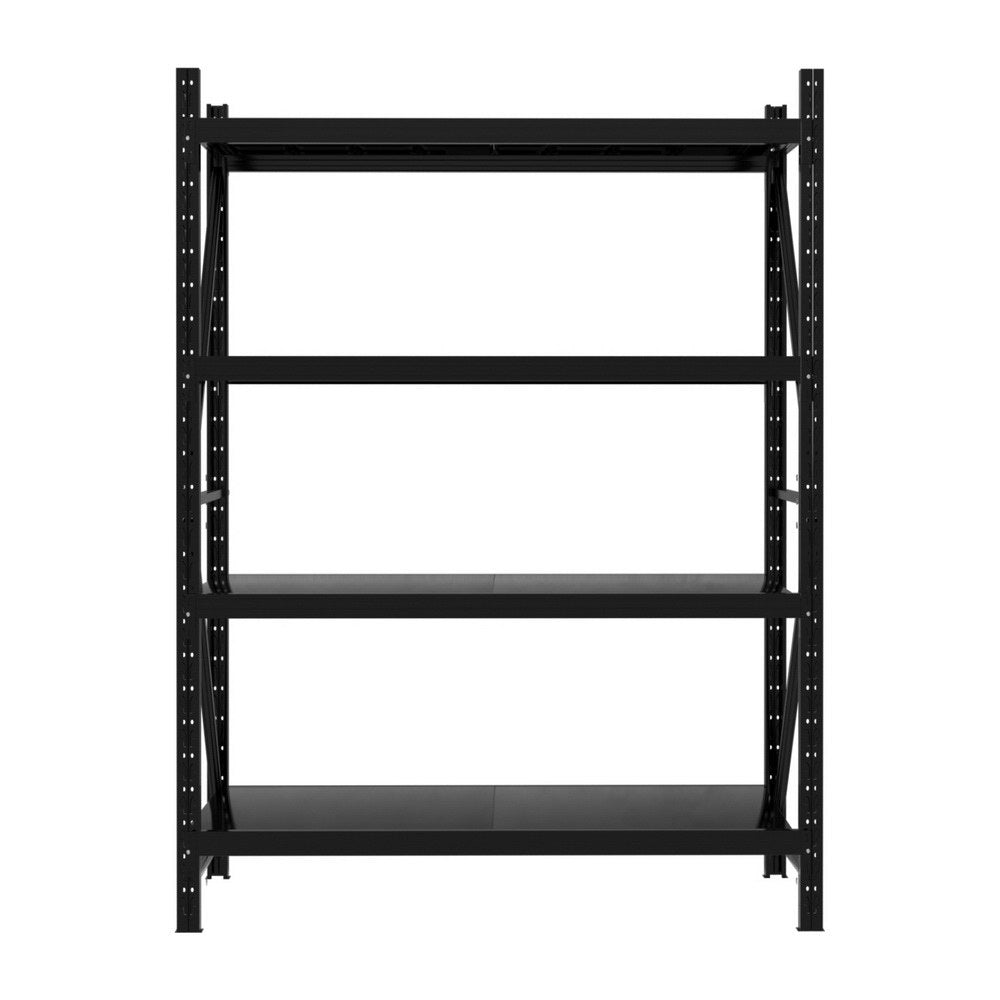 2Mx1.5M Giantz Garage Shelving Warehouse Rack Black Awezingly