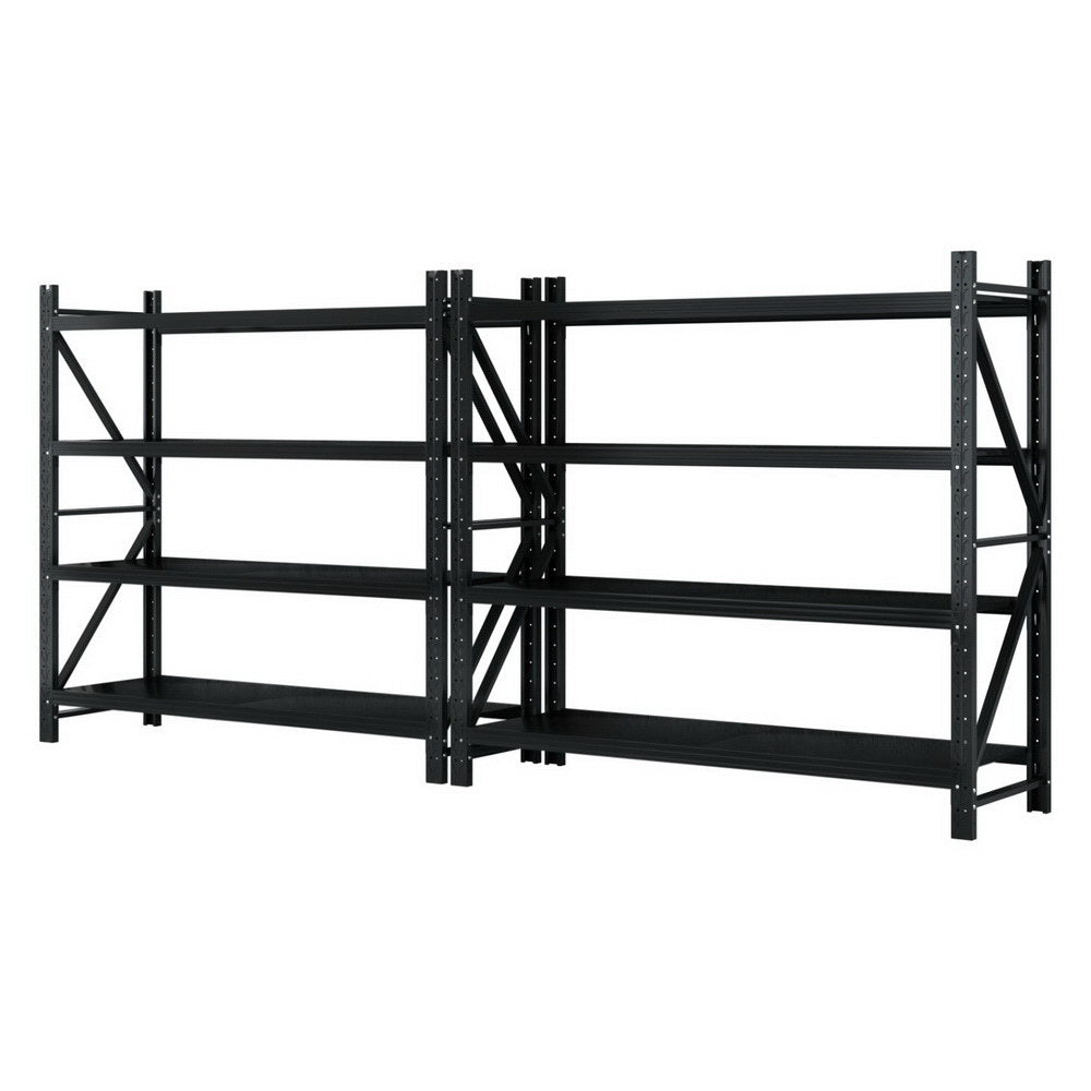 Giantz 4Mx1.8M Garage Shelving Warehouse Rack Black Giantz