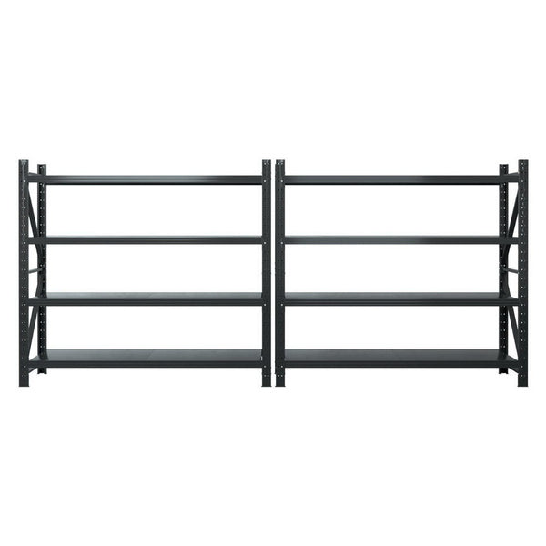 Giantz 4Mx1.8M Garage Shelving Warehouse Rack Black Giantz