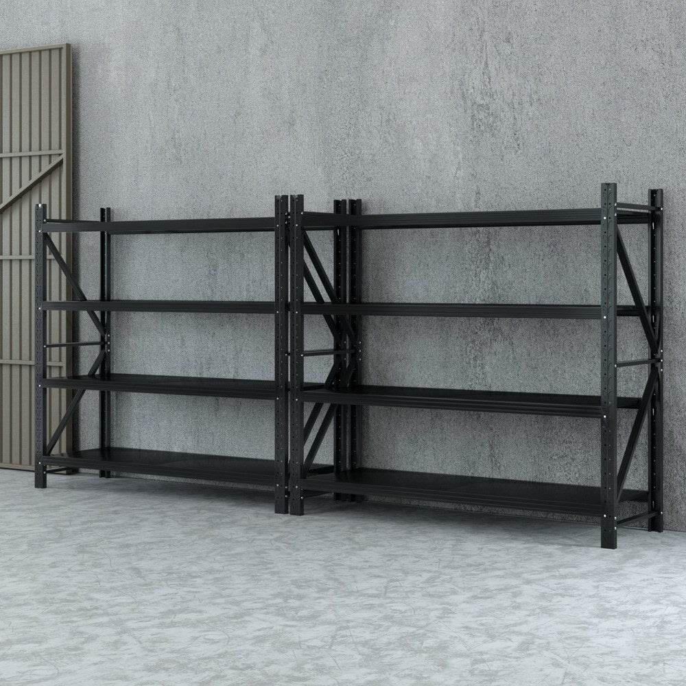 Giantz 4Mx1.8M Garage Shelving Warehouse Rack Black Giantz