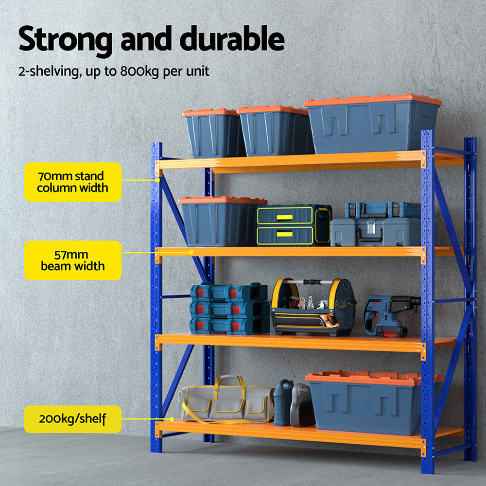 Giantz 4Mx1.8M Warehouse Shelving Garage Rack Giantz