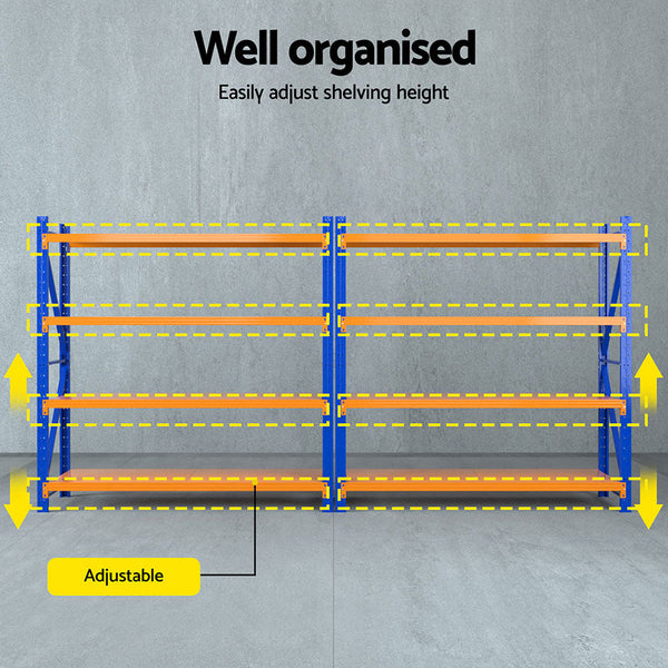 Giantz 4Mx1.8M Warehouse Shelving Garage Rack Giantz