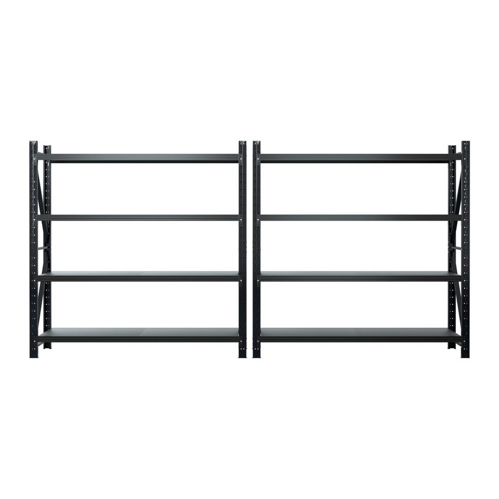 Giantz 4Mx2M Garage Shelving Warehouse Rack Black Giantz