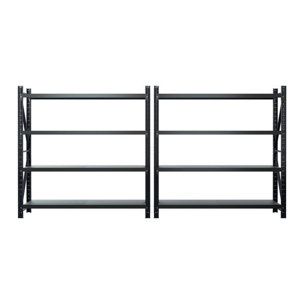 Giantz 4Mx2M Garage Shelving Warehouse Rack Black Giantz