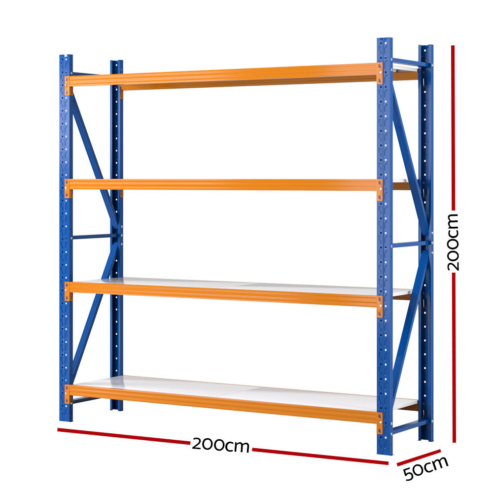 Giantz 2Mx2M Garage Shelving Warehouse Rack Pallet Racking Storage Shelf Blue Giantz