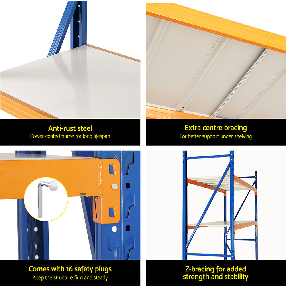 Giantz 2Mx2M Garage Shelving Warehouse Rack Pallet Racking Storage Shelf Blue Giantz