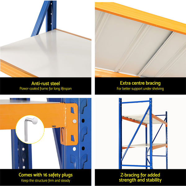 Giantz 2Mx2M Garage Shelving Warehouse Rack Pallet Racking Storage Shelf Blue Giantz
