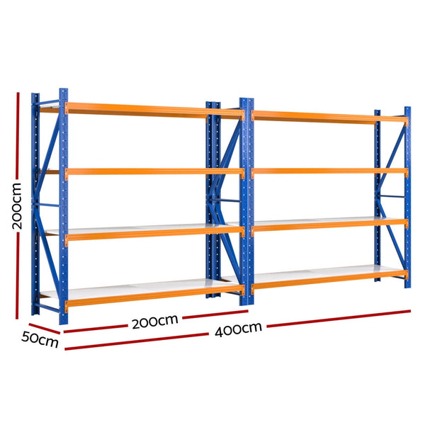 Giantz 4Mx2M Garage Shelving Warehouse Rack Giantz