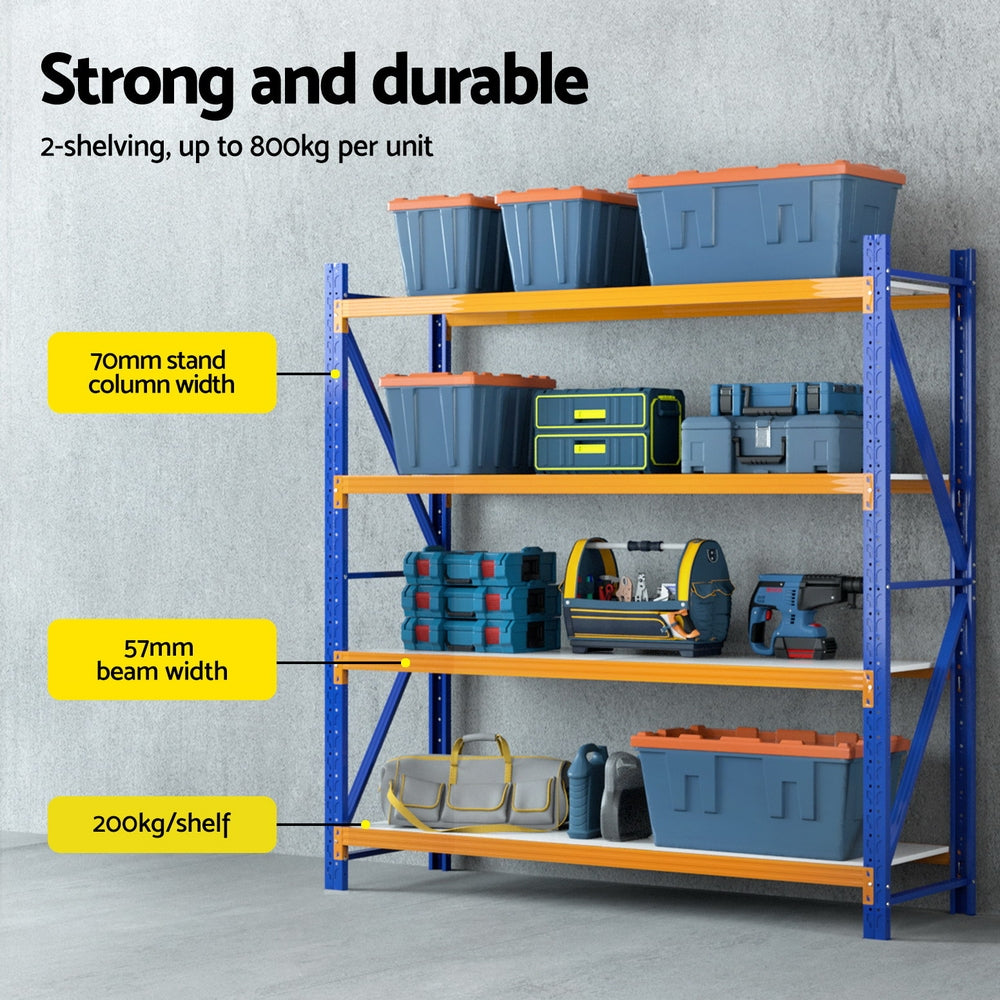Giantz 4Mx2M Garage Shelving Warehouse Rack Giantz