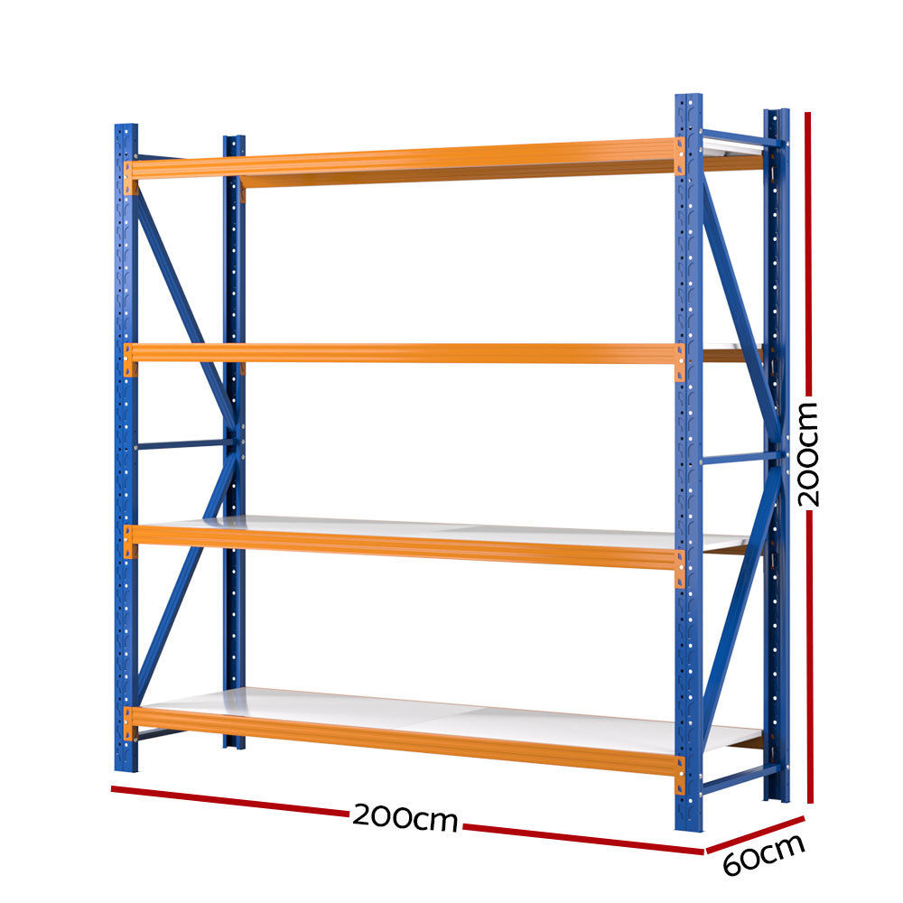 Giantz 2Mx2M Garage Shelving Warehouse Rack Pallet Racking Storage Shelf Blue Giantz