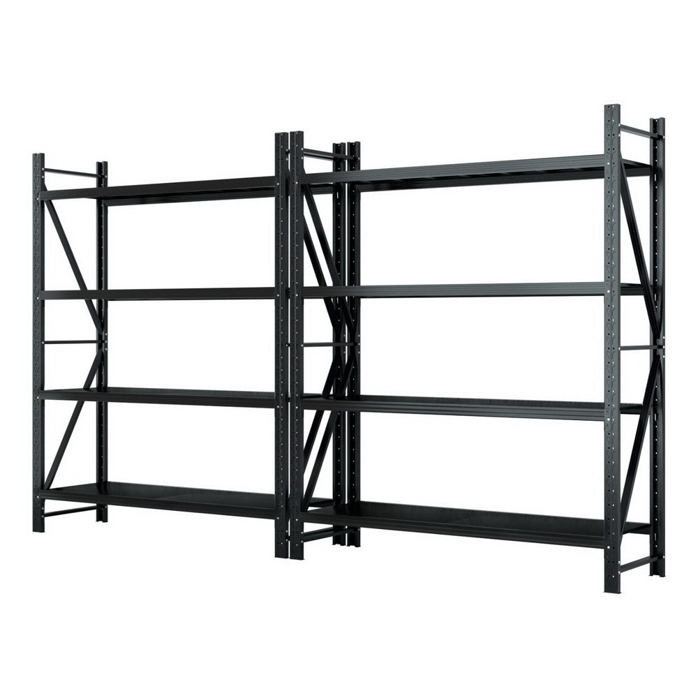 Giantz 4Mx2.4M Garage Shelving Warehouse Rack Black Giantz